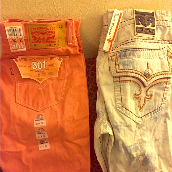 Brand New Rock Revival and Levi Jeans - Picture 1 of 2
